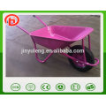Garden wheel barrow , farm wheel barrow , wooden square handles,cheap wheel barrow , pink wheel barrow
